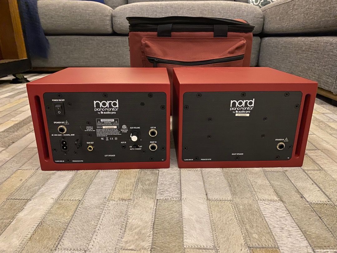 Nord Piano Monitors V2 and Carrying Bag, Audio, Soundbars, Speakers