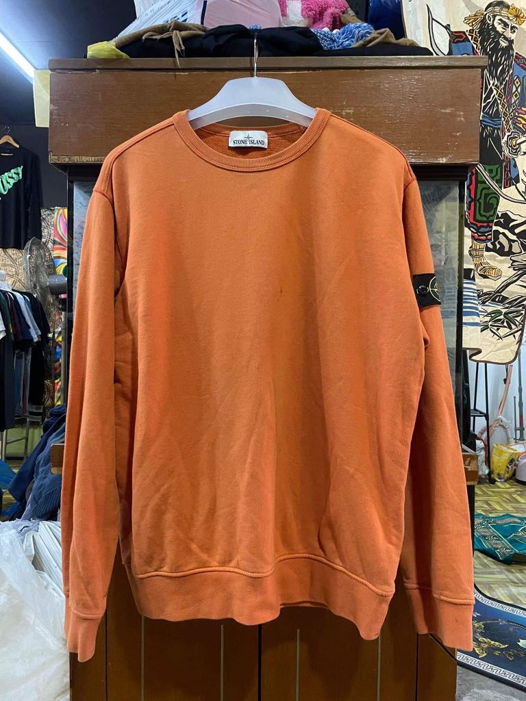 Stone island hot sale orange crew neck