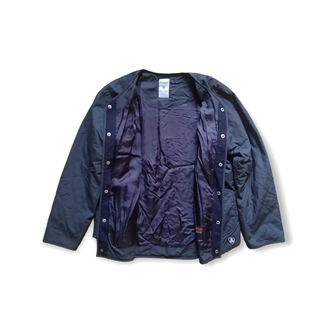 HYKE NYLON OXFORD COLLARLESS BIG JACKET - ダウンジャケット