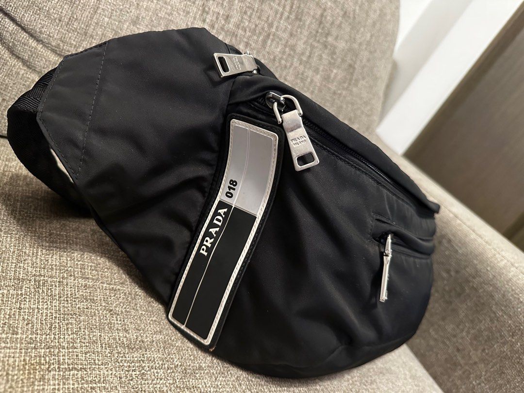 100% Authentic : P R A D A - Men Bum Bag, Luxury, Bags & Wallets on  Carousell