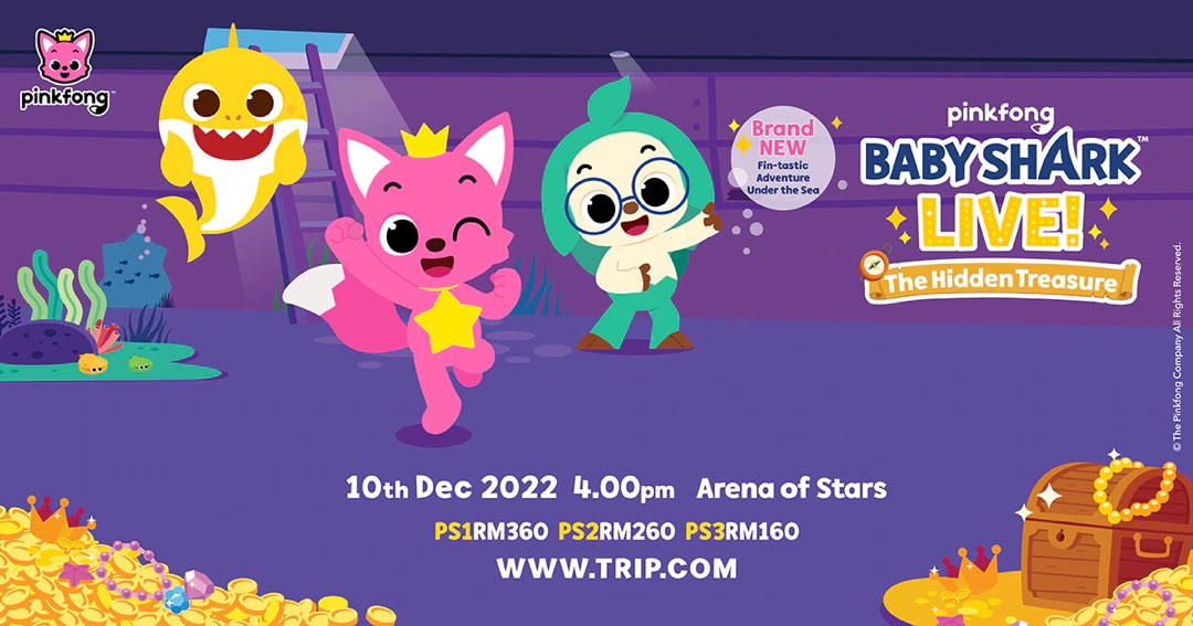 Genting Pinkfong Baby Shark Live! The Hidden Treasure, Tickets & Vouchers, Event Tickets on