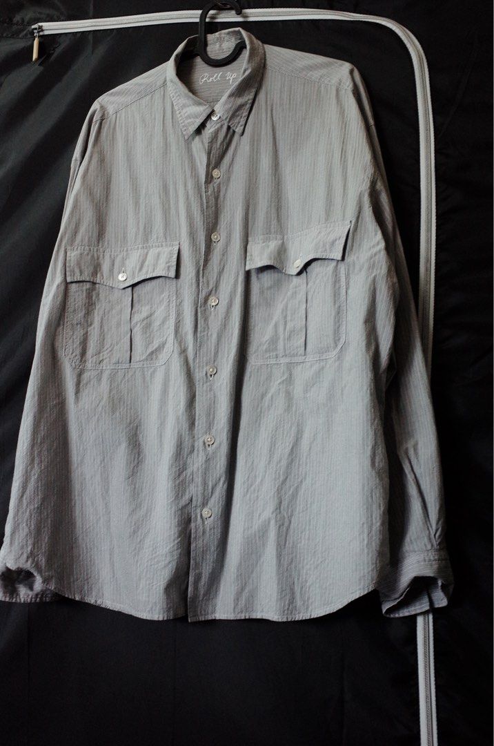 Porter Classic roll up shirt 長袖襯衫, 名牌, 服裝- Carousell