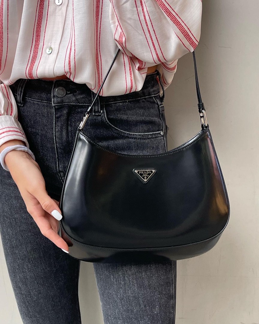 Prada - Prada Cleo leather shoulder bag black - The Corner