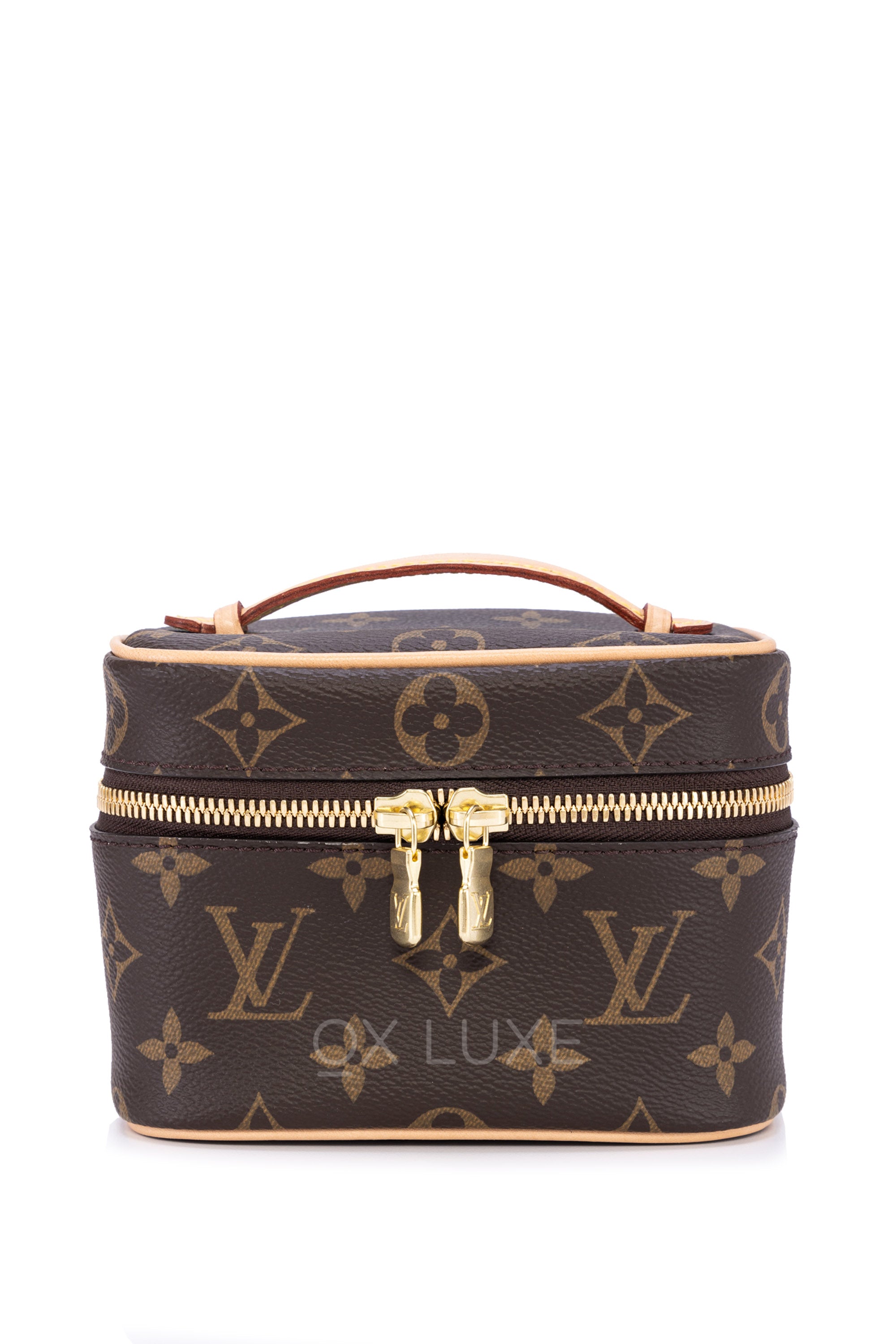 louis vuitton monogram nice mini toiletry pouch (m44495), with dust