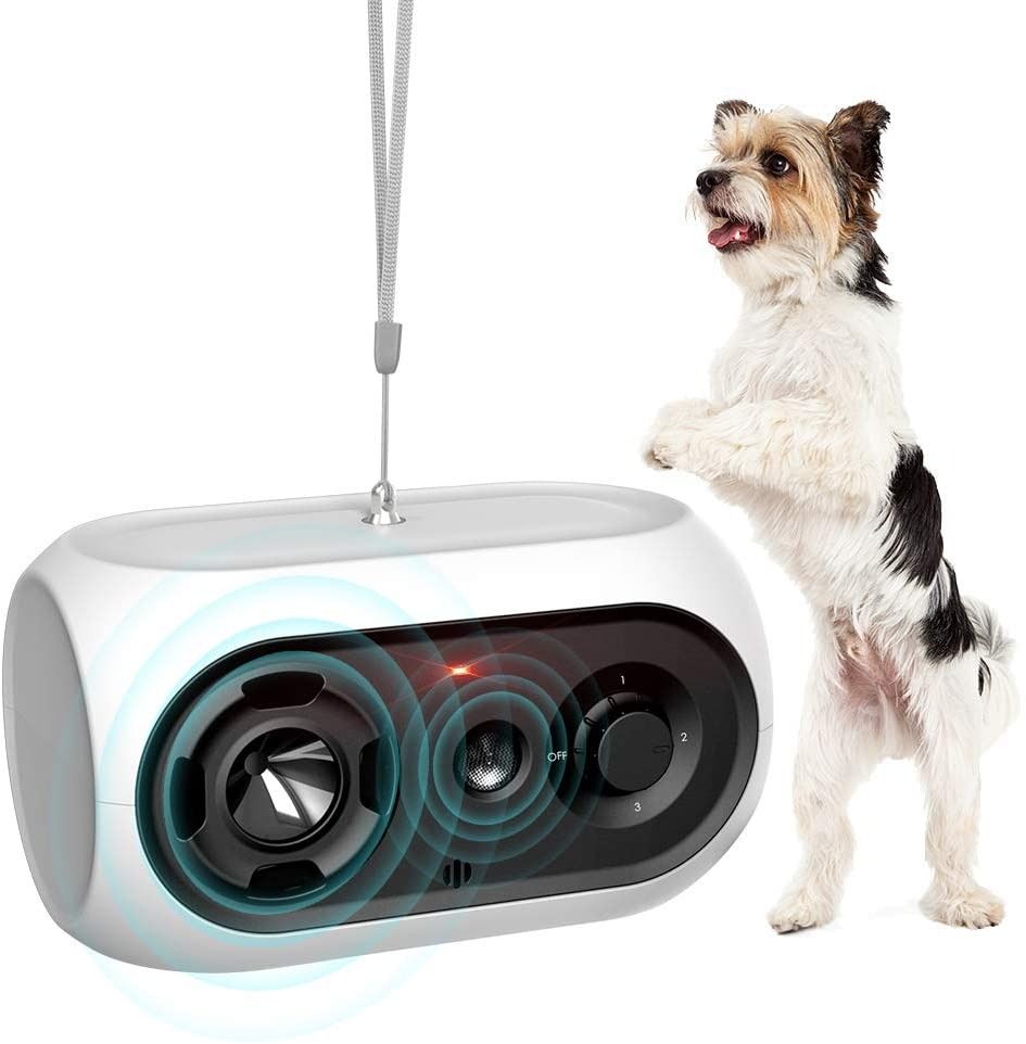 Queenmew Ultrasonic Anti Barking Device,Bark Stopper Rechargeable,Sonic