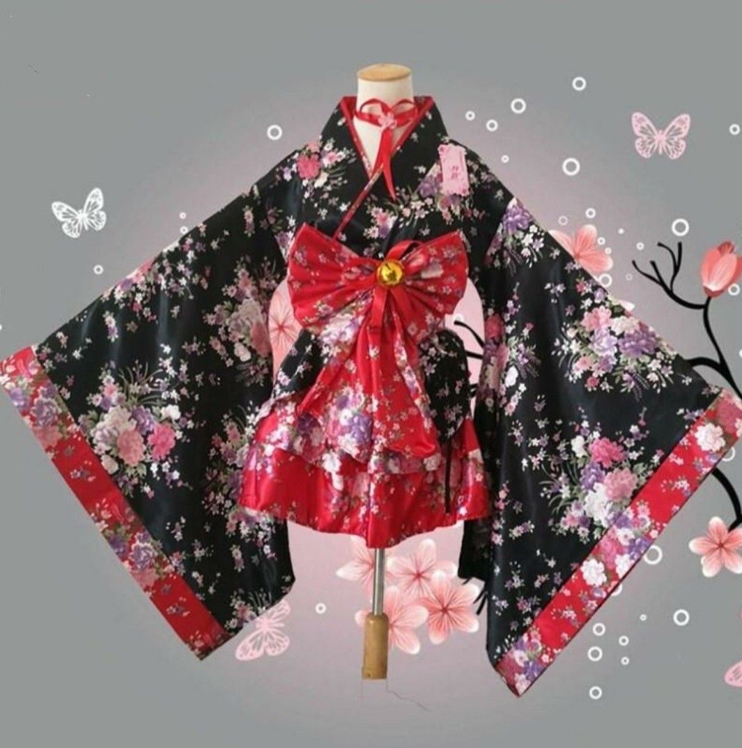 Kimono Giapponese Harajuku Stampa Floreale - Giacca Leggera In Chiffon, Taglia Unica Donna