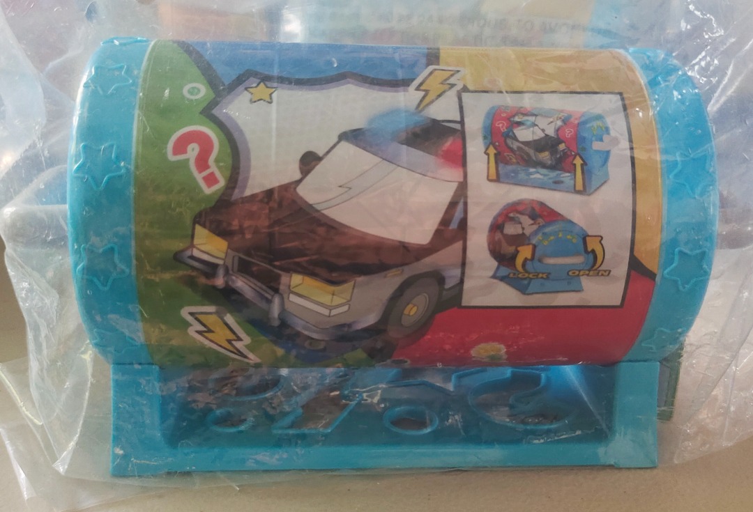 Ryan's Mystery Playdate Puzzle Box, Police Ryan Figure, Vehicle, and