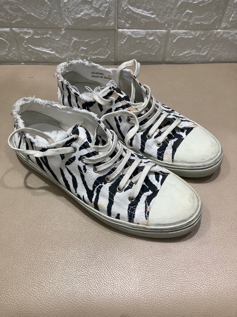 Saint laurent zebra shoes sale