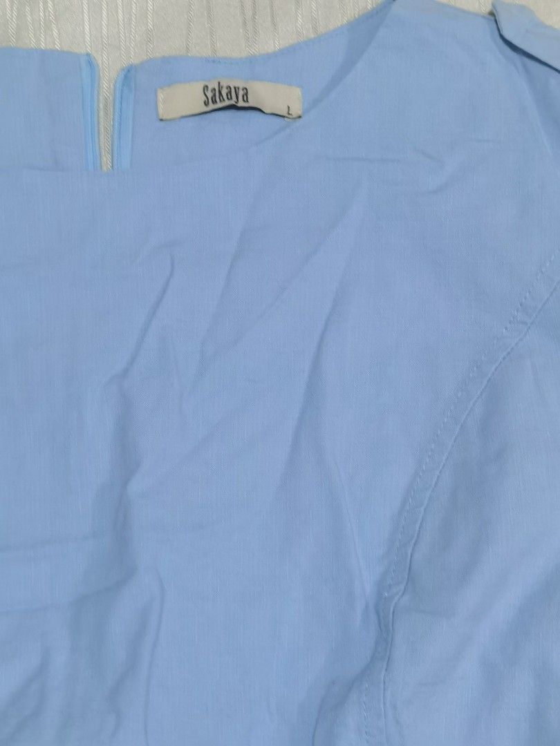 Sakaya Light blue dress (Category: Dresses) located in Antipolo. Submitted by psweetcloset (Listing ID 1201635408, Image 2). Description: Used once Sakaya Brand Large on tag.