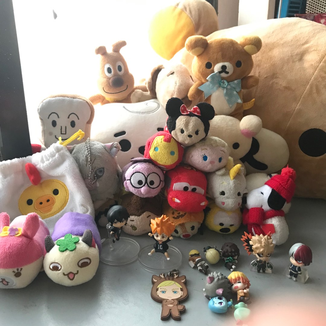 Sanrio Sanx Disney BT21 Snoopy Big Small Plush Stuff Toys Tsum Tsum Anime Aot Haikyuu Demon