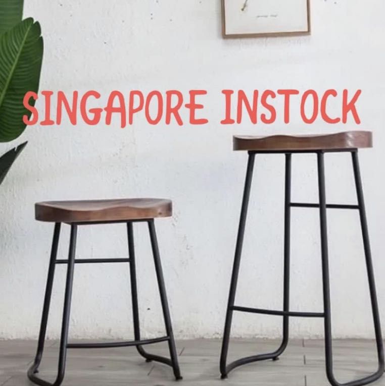 SG INSTOCK bar stools European solid wood bar stools high stools fashionable modern creative bar stools high stools home sofas (Category: Chairs) located in Singapore. Submitted by cidcastle (Listing ID 1201538650, Image 1). Description: Meetup & delivery available Product Information Material: wood Height: 45/55/65/75cm .