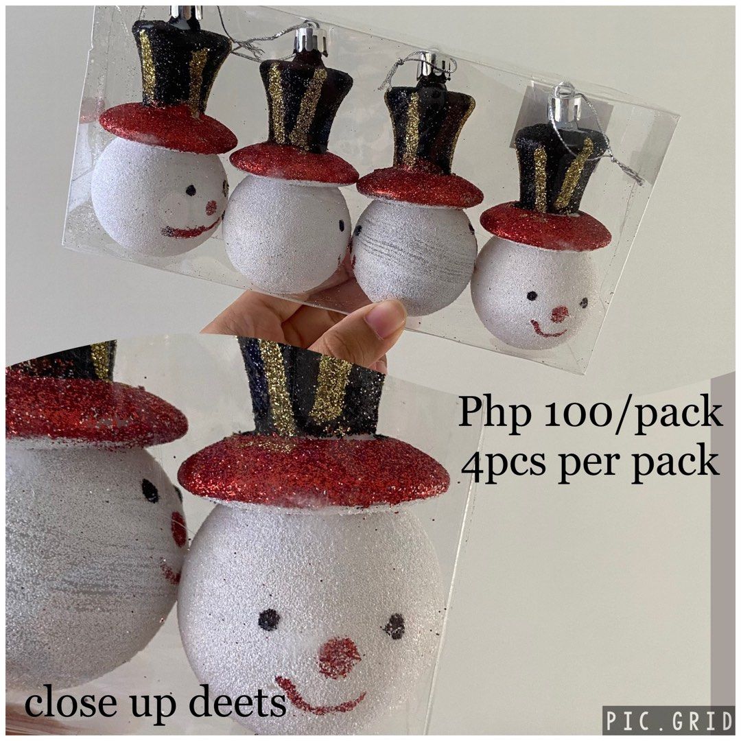 Snowman Ornaments (Category: Other Home Decor) located in Paranaque City. Submitted by curatedcavern (Listing ID 1201485010, Image 1). Description: .