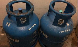 Solane Empty Gas Tanks with Double Burner Stove Set