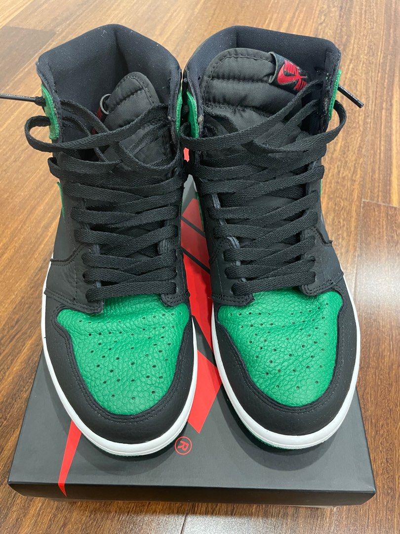 green jordans with red laces