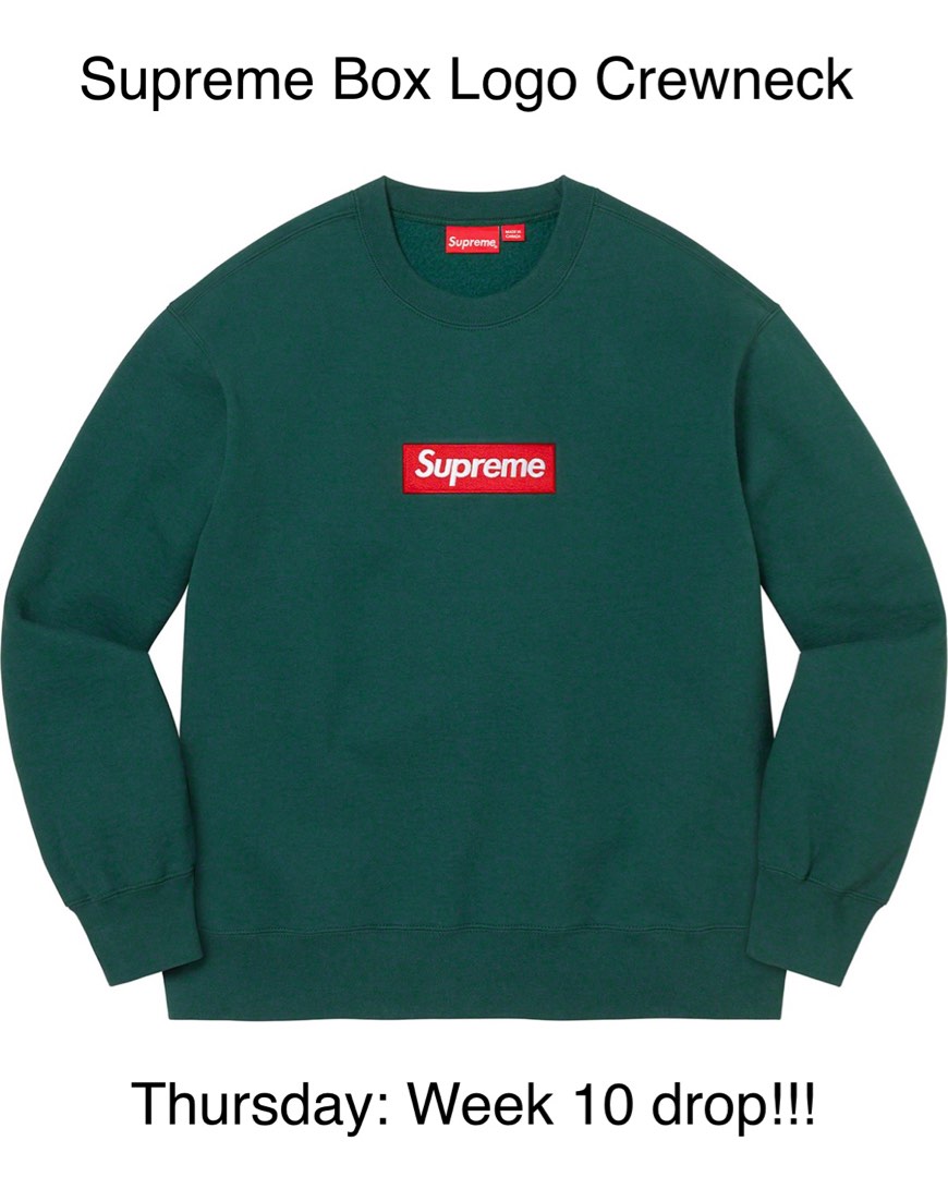 Supreme Box Logo Crewneck Men s Fashion Tops Sets Hoodies on