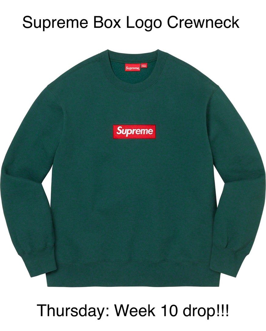 Supreme Box Logo Crewneck Men s Fashion Tops Sets Hoodies on