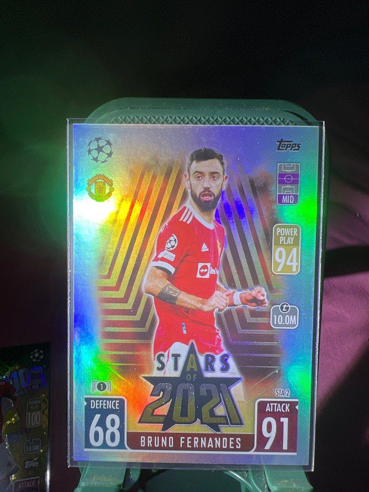 Topps Match Attax 曼聯Bruno Fernandes 般奴費南迪斯足球收藏卡, 興趣