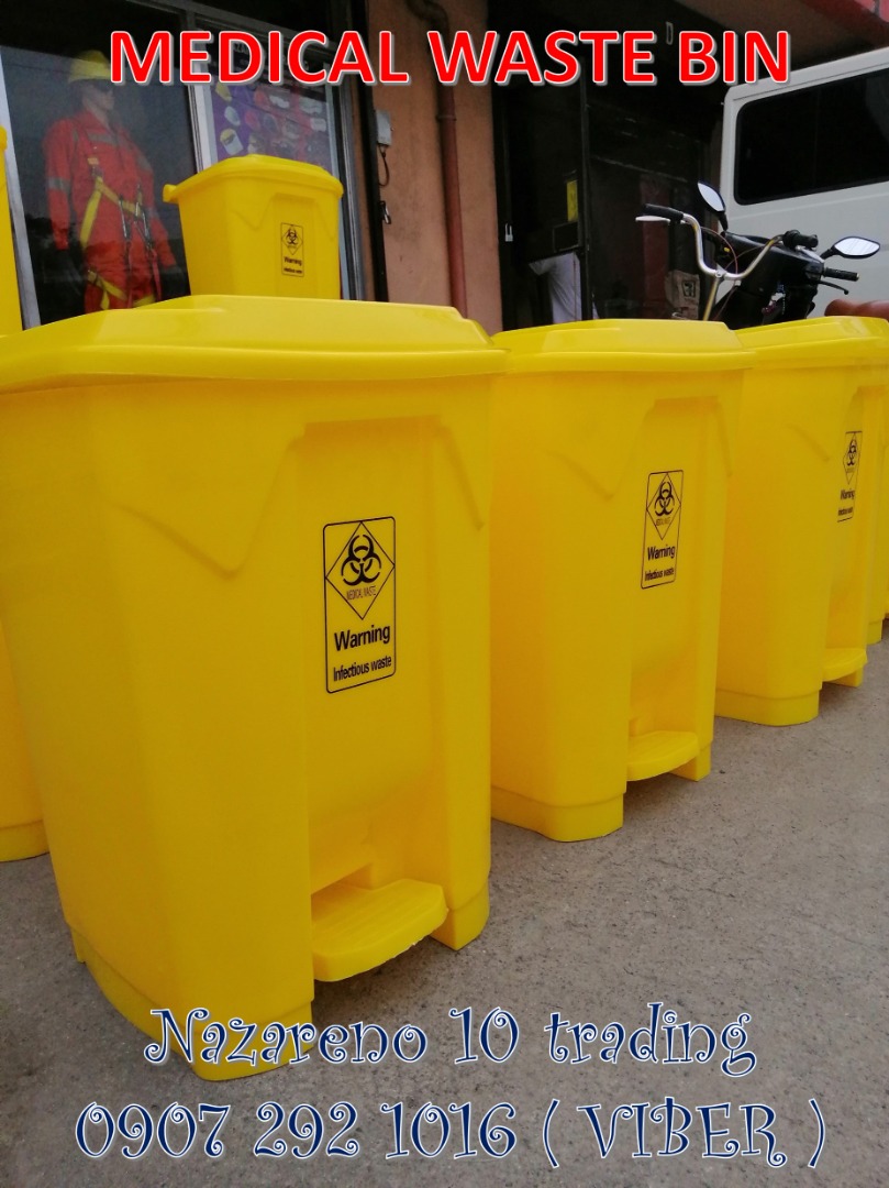 Trash bin Medical bin w/footpedal 337, Furniture & Home Living