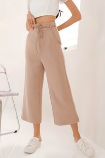 The Style Soirée (TSS) Tyra Tie String Pants In Camel Brown