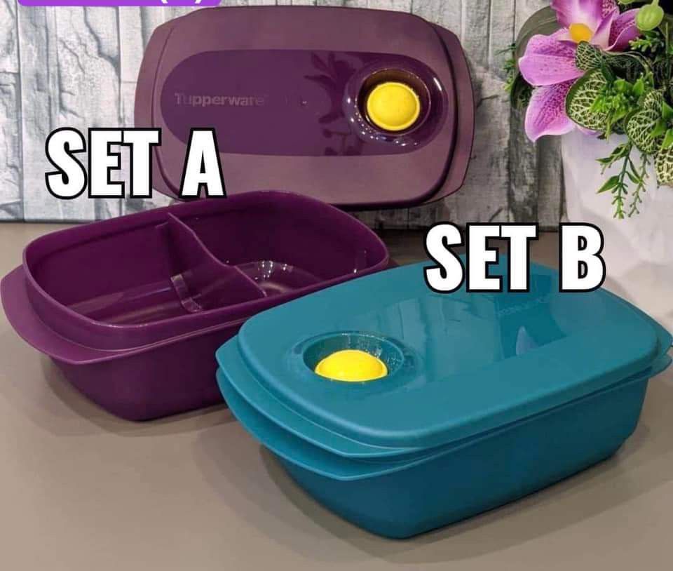 Tupperware Reheatable Diveded Lunch Box(1)1.25L, Furniture & Home