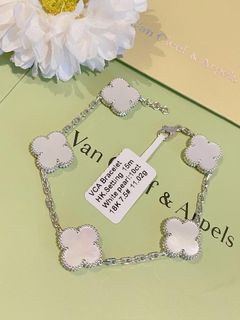 VCA White Pearl Alhambra Necklace Hk