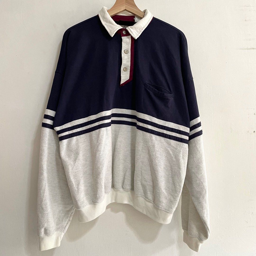 Vintage collared 2025 sweatshirt