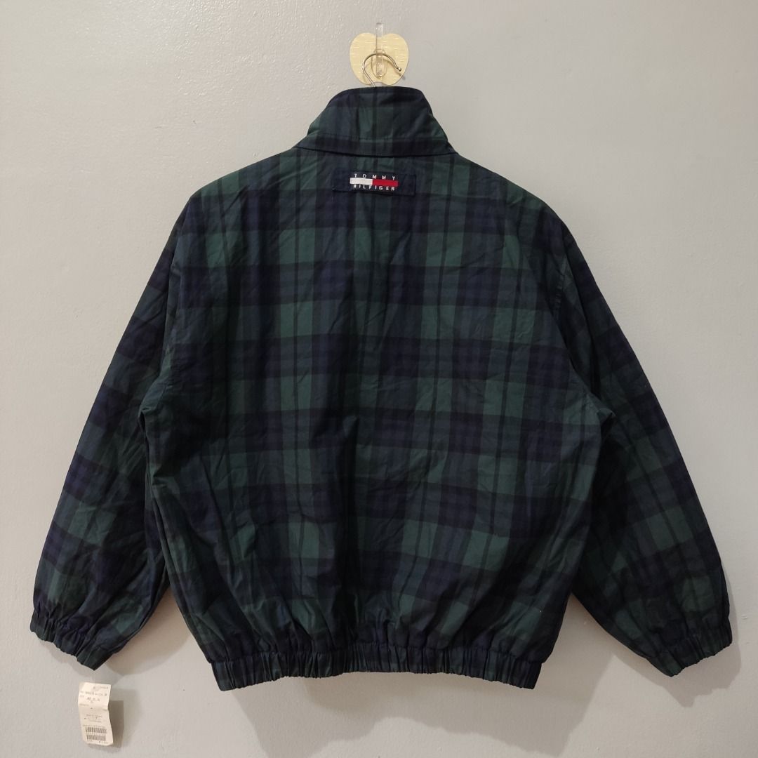 Vintage Tommy Hilfiger Logo Tartan Plaid Sailing (Packable Hoodie), Fashion, Coats, Jackets and Outerwear on Carousell