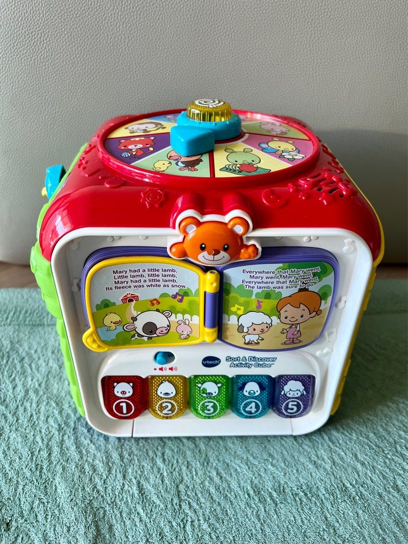 大流行中！ Vtech Ages Sort Discoverアクティビティキューブ機能75?+の曲 サウンド音楽おもちゃ9ヶ月3年に 