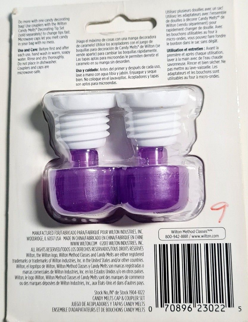 Wilton Candy Melt Cap & Coupler Set