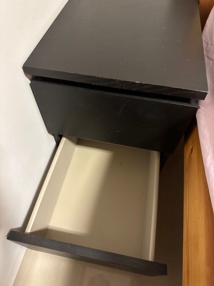 IKEA Malm Wooden Bedside Table, Furniture & Home Living, Furniture