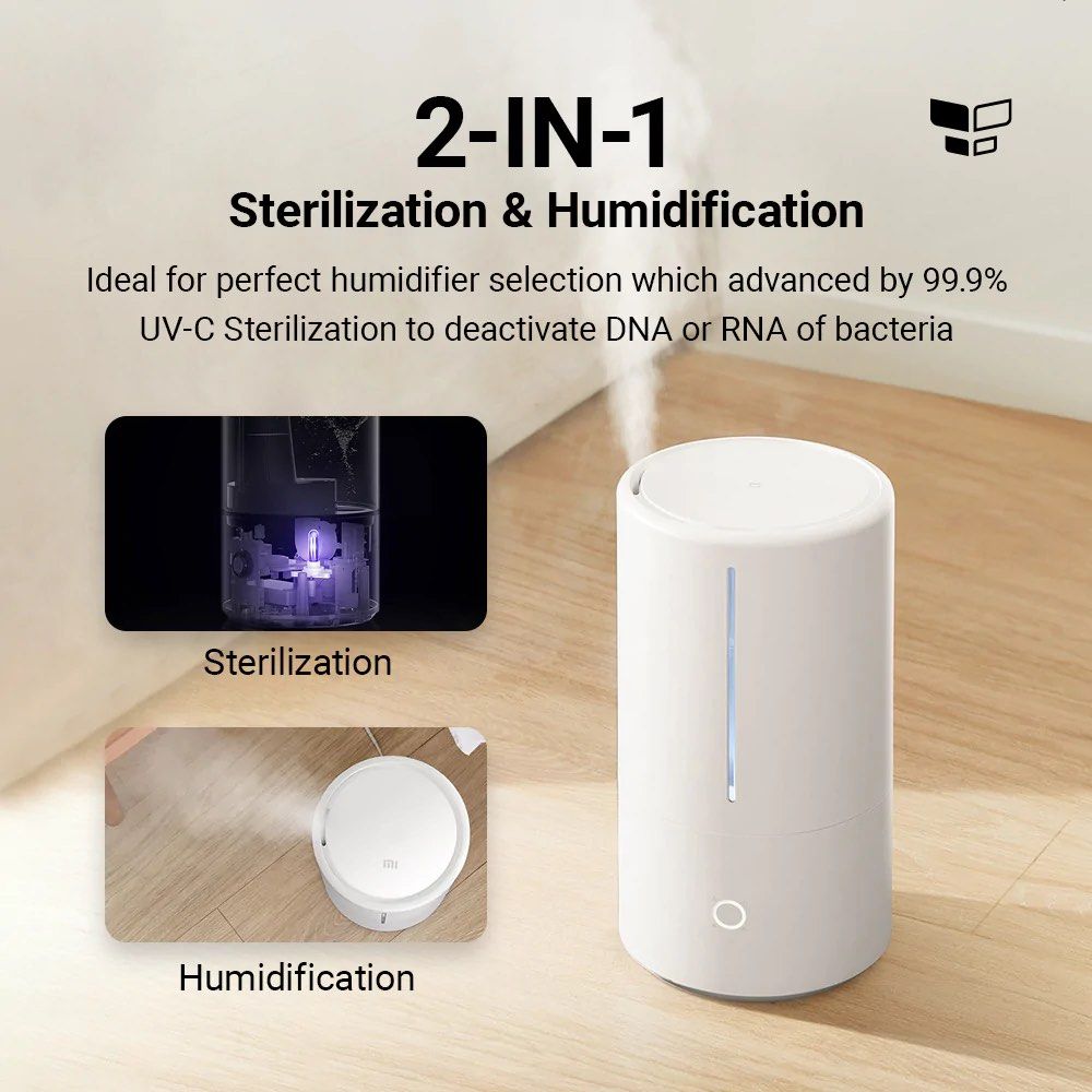 Xiaomi MIJIA 4.5L UV-C Smart Sterilization Humidifier S Pro Version App ...