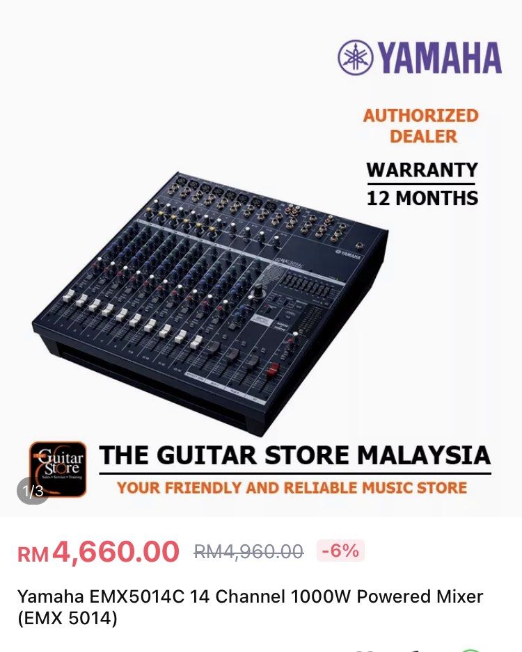 harga power mixer yamaha emx5014c