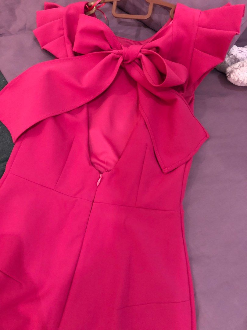 Zara pink bow dress top