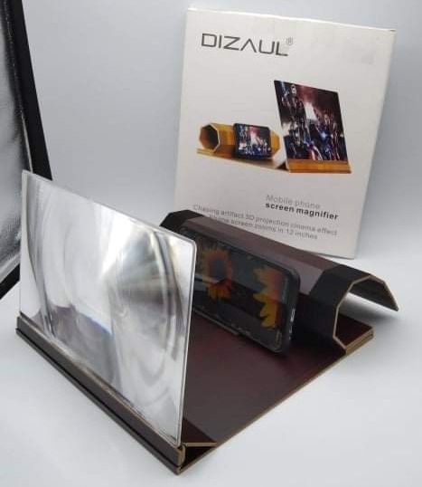 12 INCH ZOOM DIZAUL Mobile Phone Screen Magnifier Projector Foldable Stand Screen Amplifier ...