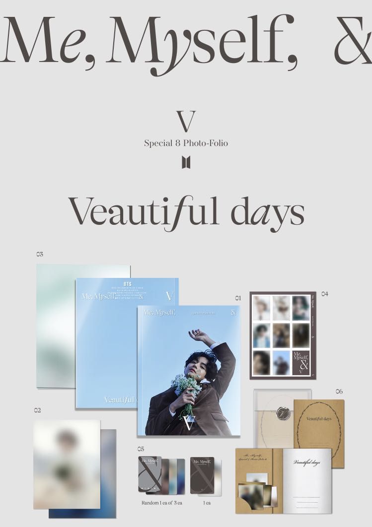 🇰🇷 金泰亨V (BTS) - ME, MYSELF, & V 'VEAUTIFUL DAYS' 寫真書, 興趣 