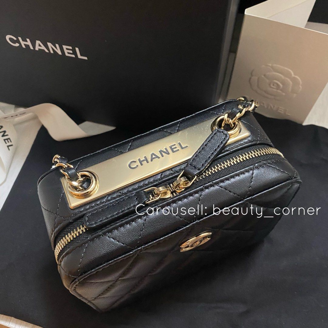 CHANEL TRENDY CC Bowling BAG WHAT FITS, 20P, 20S EARRINGS & O CASE 