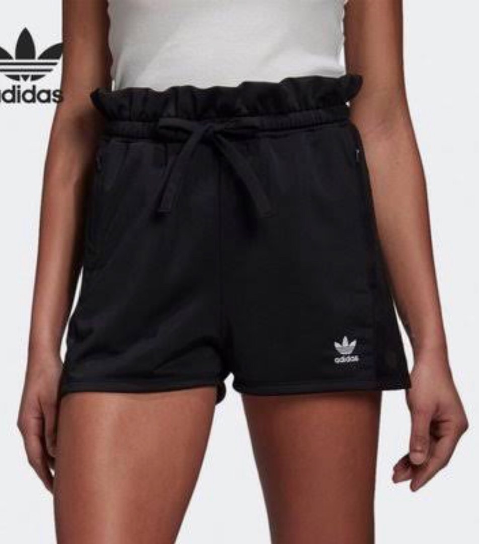 Adidas Classic black Candy Paperbag Sport shorts Cycling Bike Gym shorts womens