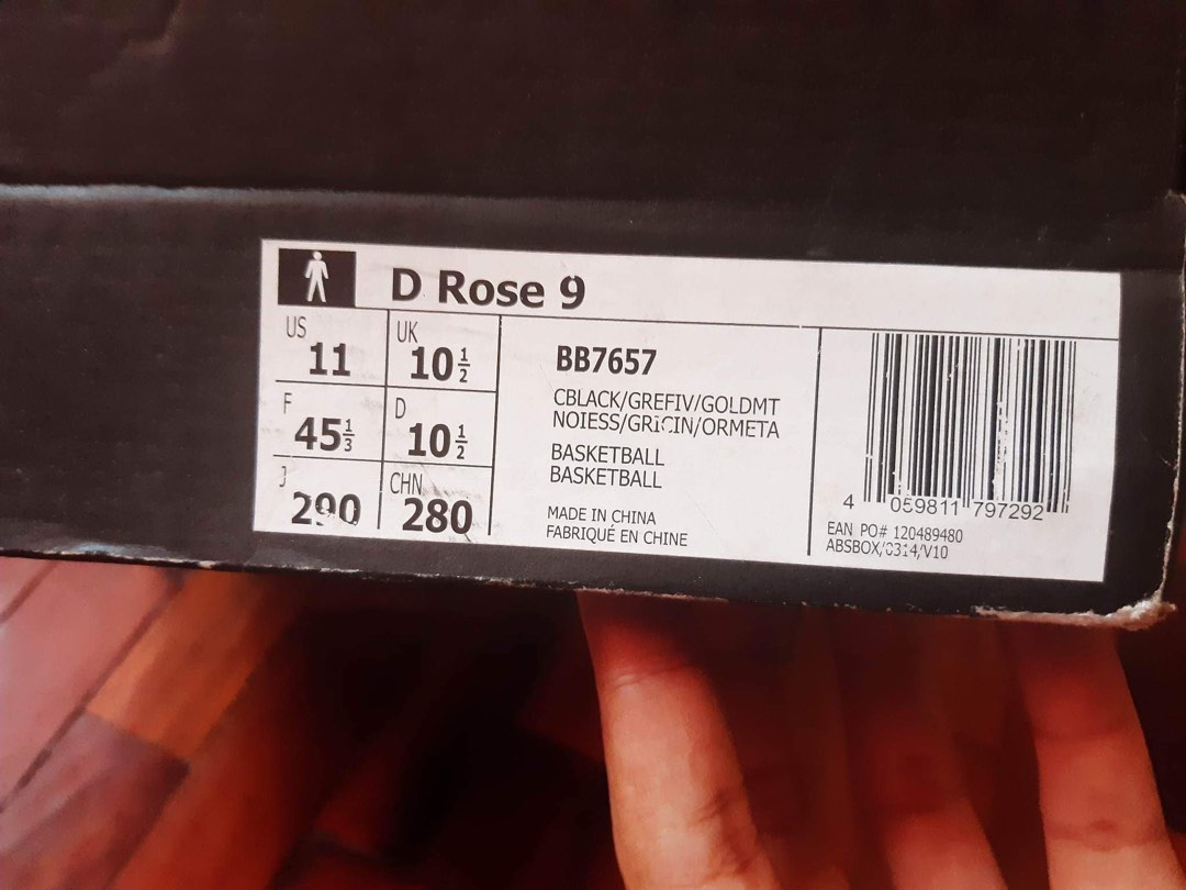 Adidas D Rose 9 Black Basketball Shoes Men s Fashion Footwear