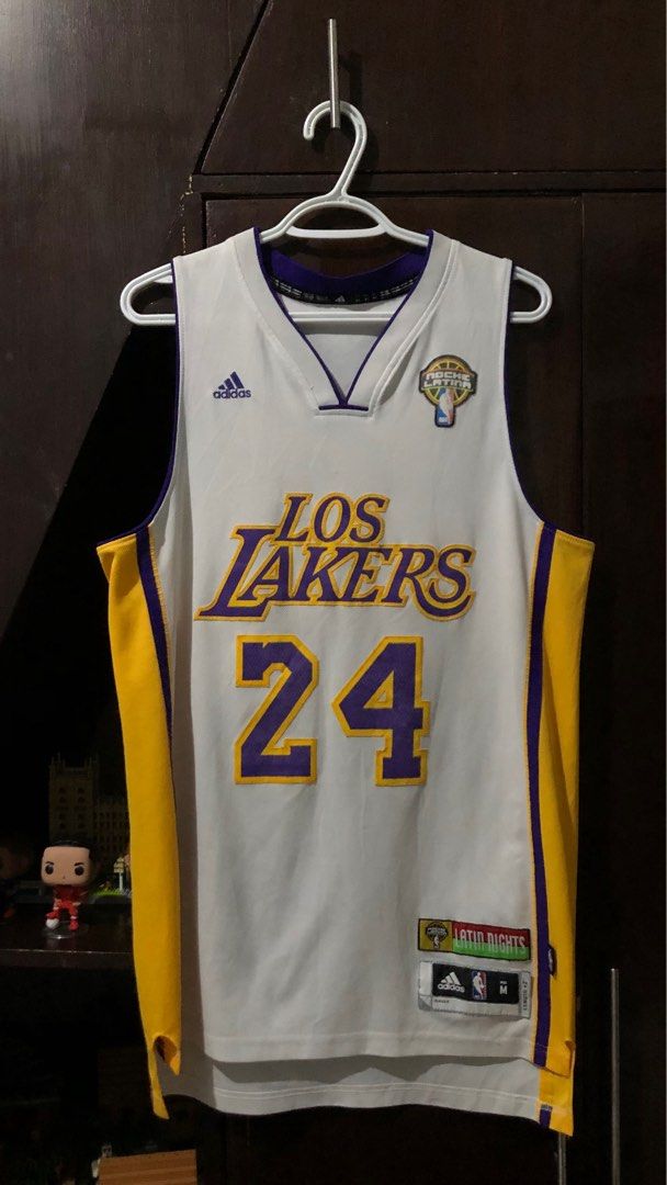 ADIDAS LOS LAKERS KOBE BRYANT 24 NBA NOCHE LATINA LATIN NIGHTS JERSEY