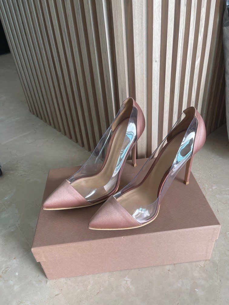 Auth Gianvito Rossi plexi heel eu38.5 Women s Fashion Footwear