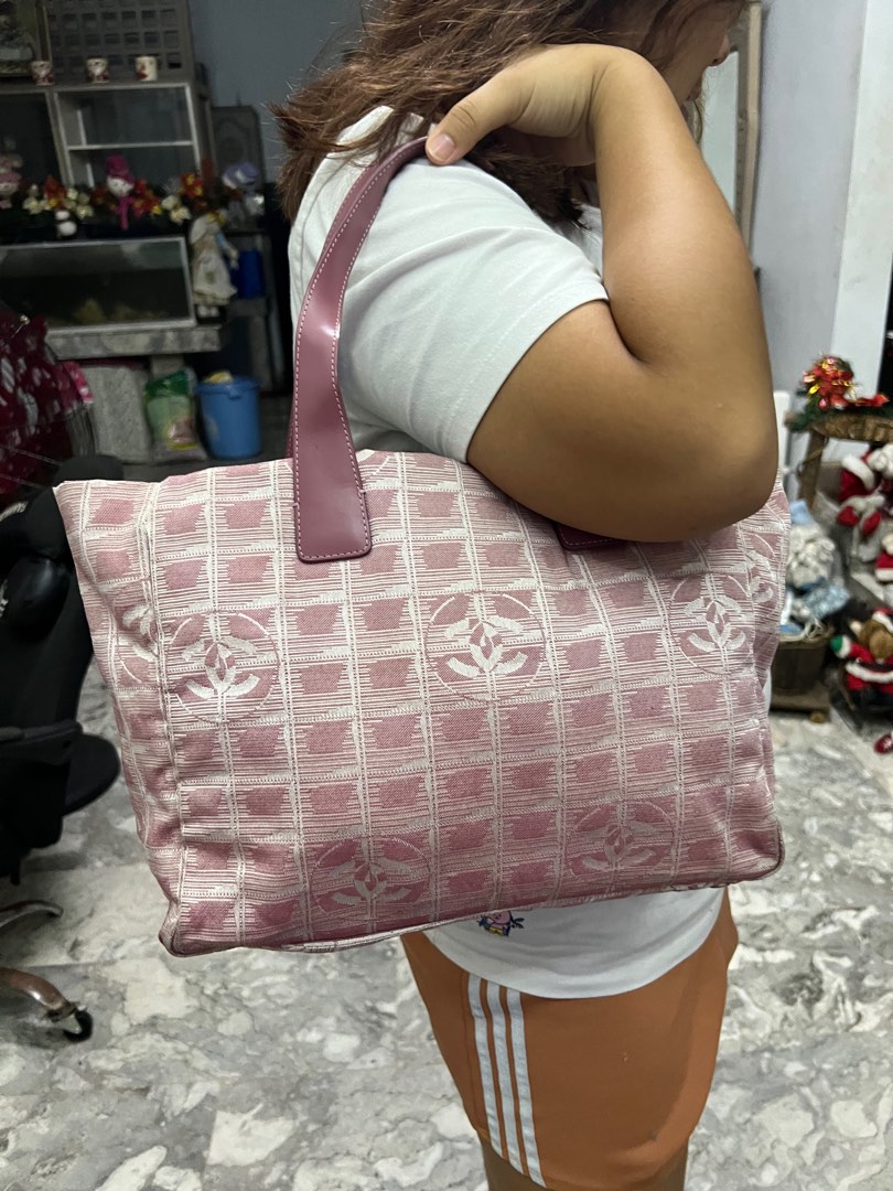 authentic CHANEL pink travel line bag, Luxury, Bags & Wallets on Carousell