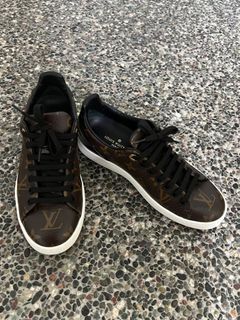 louisvuitton black high top sneakers size 35 $599 #LV