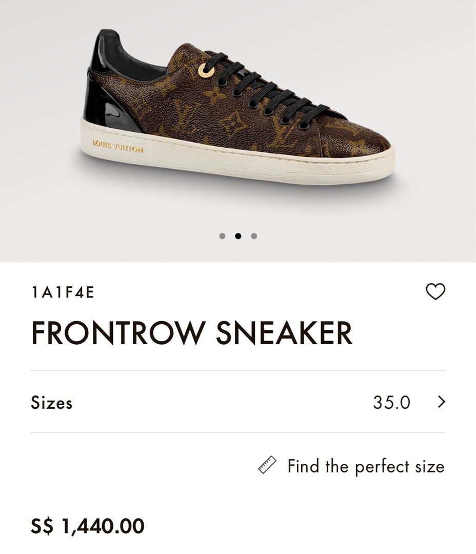 LOUIS VUITTON Frontrow Sneaker Azue. Size 39
