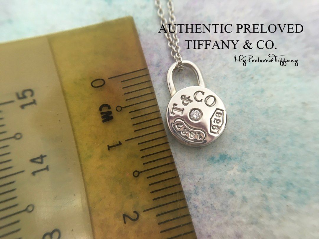 Rare Tiffany & Co Sterling Silver 1837 Padlock Pendant Necklace Genuine  16"