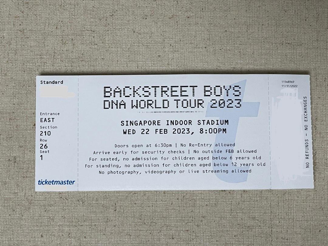 Backstreet boys 2023 concert tickets, Tickets & Vouchers, Event Tickets on Carousell