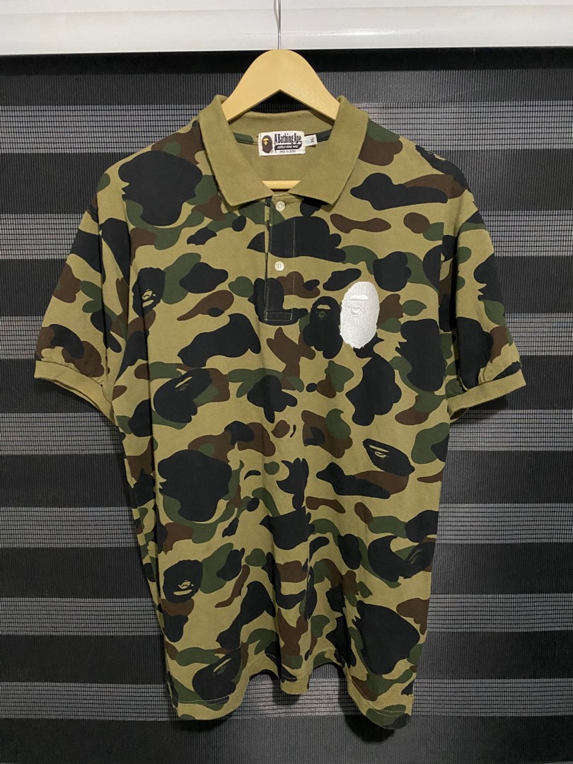 bape camo polo shirt