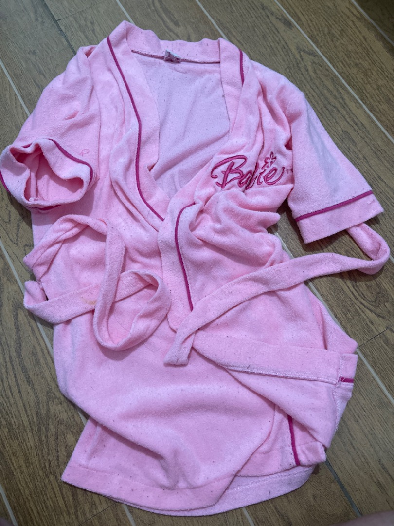 Barbie bathrobe, Babies & Kids, Babies & Kids Fashion on Carousell