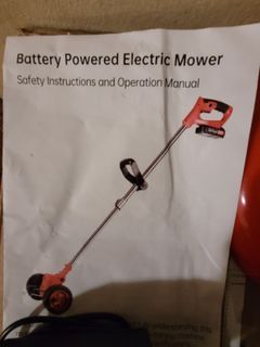 Battery powered electric mower