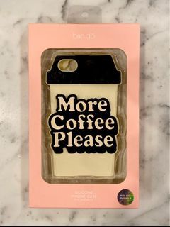 BNIB “MORE COFFEE PLEASE” SILICONE IPHONE CASE, FOR IPHONES 6 - 8 & SE