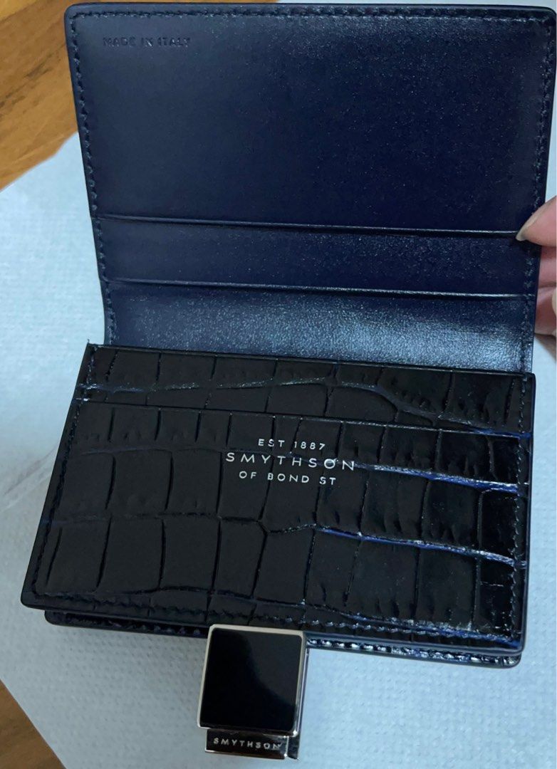 SMYTHSON OF BOND ST. Purple Embossed Leather iPad Case